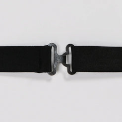 Cotton Velvet Pre-Tied Bow Tie - Black