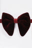 Cotton Velvet Pre-Tied Bow Tie - Burgundy Red