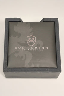 Crystal Encrusted Dark Stone Cufflinks Stud Set Silver Black