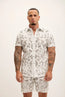 Cut-out Laser Leather Shirt - White