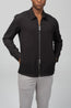 Double Zipper Closure Lightweight Shacket - Black
