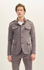 Microsuede Lightweight Safari Jacket - Grey