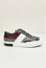 Multi Leather Lace Up Sneakers - Navy White