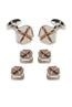 Rt Rectangular Cufflinks Stud Set