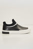 The King - Leather Skate Slip Ons - Neoprene And Leather Black