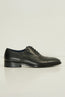 The Studded Cap Toe Oxfords Polished Leather - Black