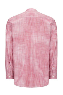 Western Striped Cotton Shirt - Red