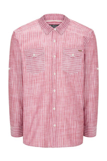 Western Striped Cotton Shirt - Red