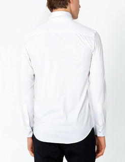 Wrinkle Free Tapered Travel  Dress Shirt - White