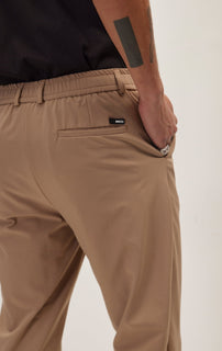 Wrinkle Free Tapered Travel Pants - Camel